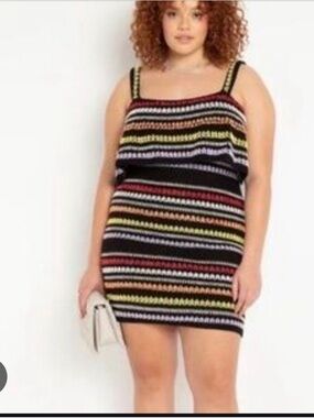 ELOQUII‎ conversational crochet dress